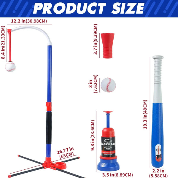 Adjustable 3-in-1 Baseball Training Set for Kids