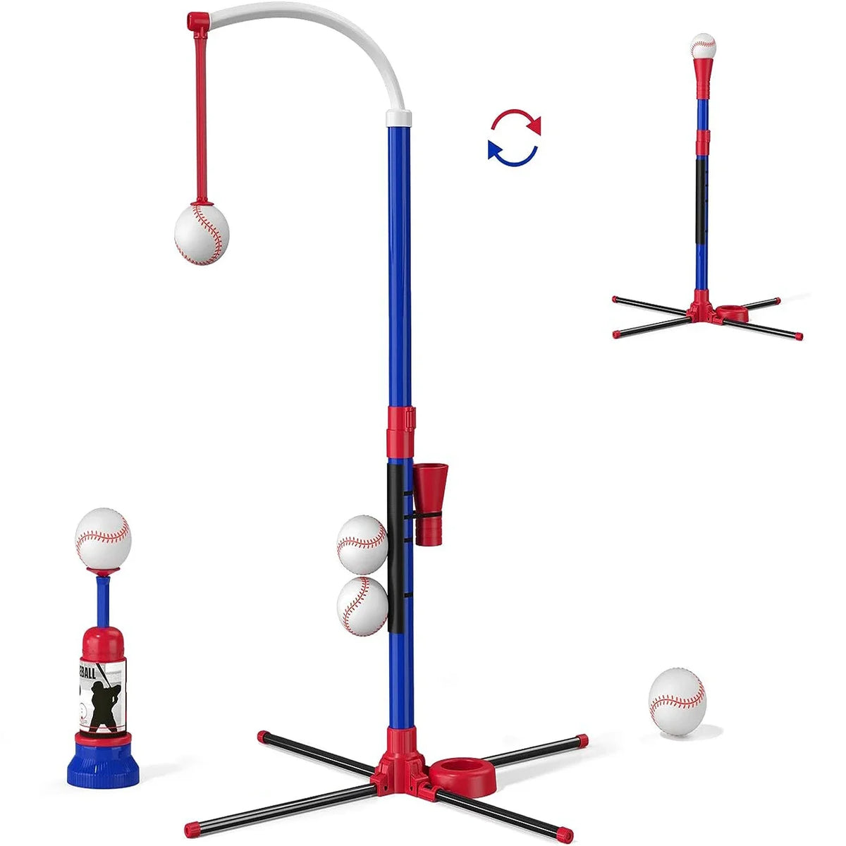 Adjustable 3-in-1 Baseball Training Set for Kids