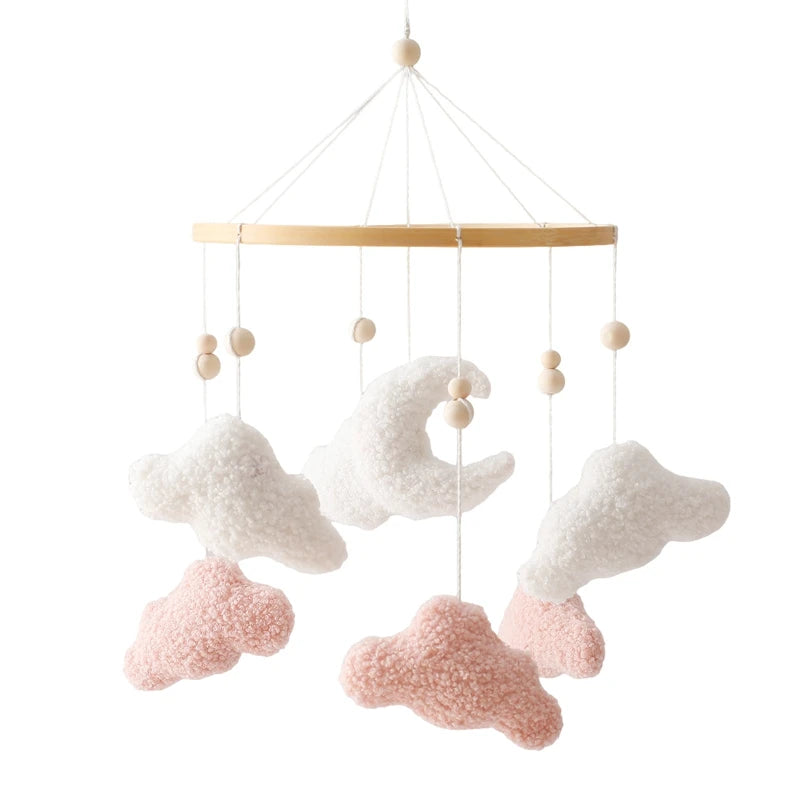 Wooden Baby Crib Mobile – Soft Felt Bear Nursery Mobile