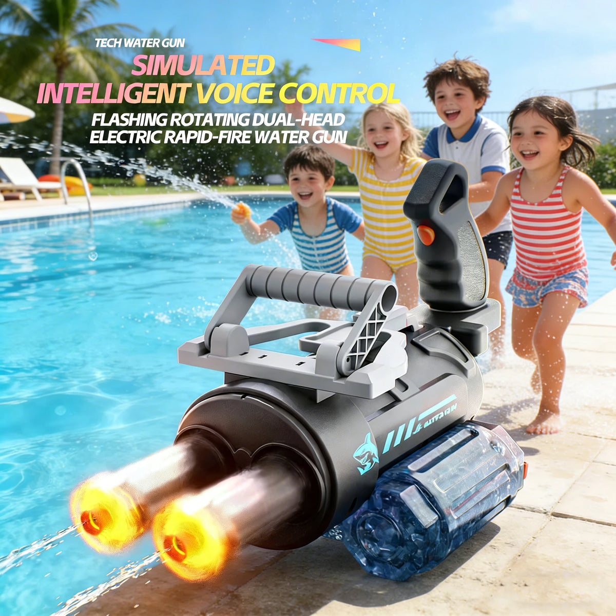 Electric Water Blaster – Dual Nozzle Rapid-Fire Water Gun